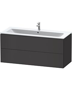 L-Cube Duravit vasque LC624308080 122 x 48, 2000 cm, graphite super mat, 2 tiroirs, suspendu