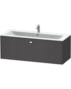 Duravit Brioso Waschtischunterbau BR400401049 1220x479mm, Graphit Matt, 1 Auszug, Griff Chrom