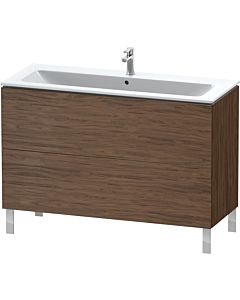 L-Cube Duravit vasque LC662802121 122 x 48, 2000 cm, noyer foncé, 2 coulissants, debout