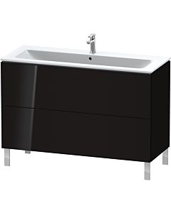 Duravit L-Cube Waschtisch-Unterschrank LC662804040 122 x 48,1 cm, schwarz hochglanz, 2 Auszüge, stehend