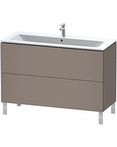 Duravit L-Cube Waschtisch-Unterschrank LC662804343 122 x 48,1 cm, basalt matt, 2 Auszüge, stehend
