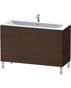 Duravit L-Cube Waschtisch-Unterschrank LC662806969 122 x 48,1 cm, nussbaum gebürstet, 2 Auszüge, stehend