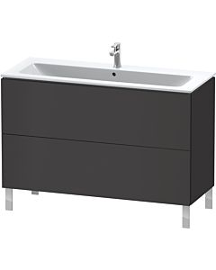L-Cube Duravit vasque LC662808080 122 x 48, 2000 cm, graphite super mat, 2 coulissants, debout
