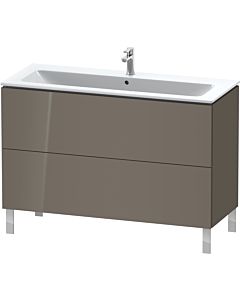 Duravit L-Cube Waschtisch-Unterschrank LC662808989 122 x 48,1 cm, flannel grey hochglanz, 2 Auszüge, stehend