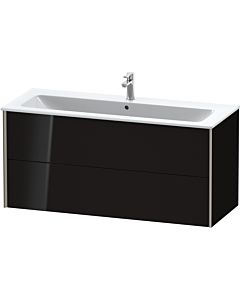 Duravit XViu vanity unit XV41280B140 121 x 56 x 48 cm, black high gloss, 2 drawers, wall-hung, matt champagne