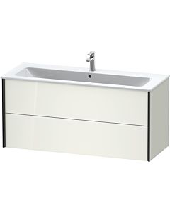 Duravit XViu vanity unit XV41280B222 121 x 56 x 48 cm, white high gloss, 2 drawers, wall-hung, black matt