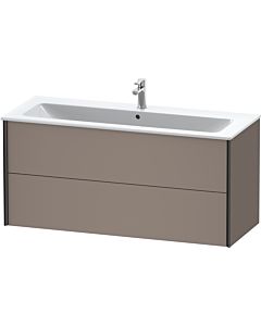 Duravit XViu Waschtisch-Unterschrank XV41280B243 121 x 56 x 48 cm, basalt matt, 2 Schubkästen, wandhängend, schwarz matt