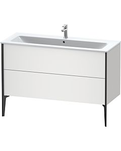 Duravit XViu vanity unit XV44840B218 121 x 59.4 x 48 cm, matt white, 2 pull-outs, standing, matt black