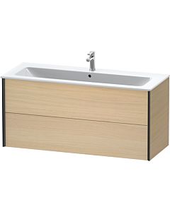 Duravit XViu vanity unit XV41280B271 121 x 56 x 48 cm, Mediterranean oak, 2 drawers, wall-hung, matt black
