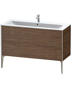 Duravit Meuble sous-vasque XViu XV44840B121 121 x 59,4 x 48 cm, noyer foncé, 2 coulissants, debout, champagne mat