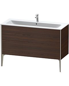 Duravit XViu vanity unit XV44840B169 121 x 59.4 x 48 cm, brushed walnut, 2 pull-outs, standing, matt champagne