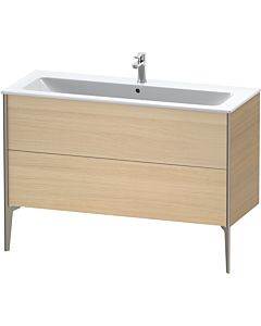 Duravit XViu Waschtisch-Unterschrank XV44840B171 121 x 59,4 x 48 cm, mediterrane eiche, 2 Auszüge, stehend, champagner matt