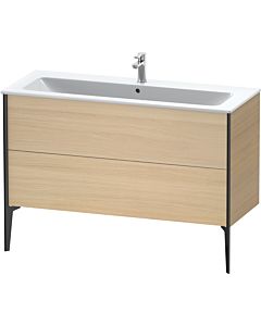 Duravit XViu vanity unit XV44840B271 121 x 59.4 x 48 cm, Mediterranean oak, 2 pull-outs, standing, matt black