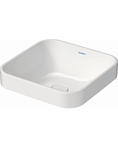 Duravit Happy D.2 lavabo 23594061001 40 x 40 cm, poli, sans trou de coulée, trop - plein, de robinetterie, blanc / anthracite mat Wondergliss