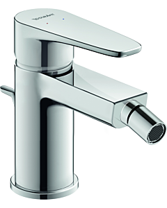 Duravit B.1 Bidetarmatur B12400001010 chrom, mit Ablaufgarnitur, Ausladung 127mm