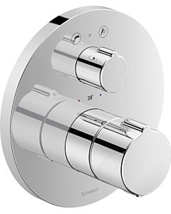 Duravit C.1 UP-Wannenthermostat C15200018010 rund, Ab- & Umstellventil, Sicherungskombination