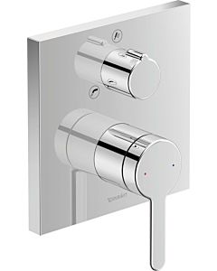 Duravit C.1 Unterputz Einhebel-Wannenmischer C15210011010, chrom, eckig, mit Umstellventil