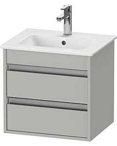 Ketho Duravit vasque KT644400707 50x41,2x48cm, 2 tiroirs, suspendu, gris béton mat