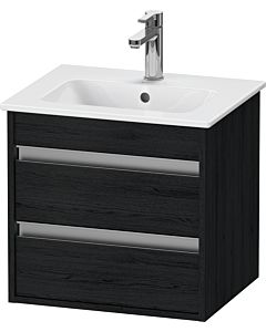 Ketho Duravit vasque KT644401616 50x41,2x48cm, 2 tiroirs, suspendu, chêne noir