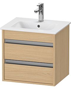 Ketho Duravit vasque KT644403030 50x41,2x48cm, 2 tiroirs, suspendu, chêne naturel