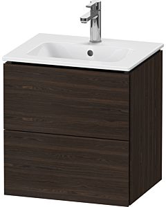 Duravit L-Cube vanity unit LC621806969 52x39.1x55cm, 2 drawers, wall-hung, brushed walnut