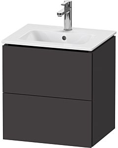 Duravit L-Cube vanity unit LC621808080 52x39.1x55cm, 2 drawers, wall-hung, graphite super matt