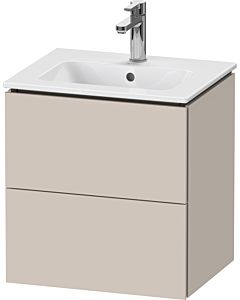 L-Cube Duravit vasque LC621809191 52x39,1x55cm, 2 tiroirs, suspendu, taupe mat