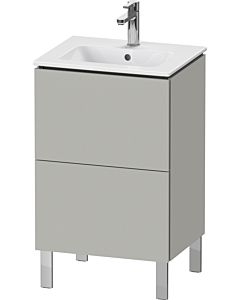 Duravit L-Cube vanity unit LC667100707 52x42.1x70.4cm, 2 pull-outs, standing, concrete gray matt