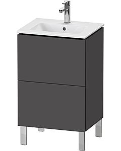 Duravit L-Cube vanity unit LC667104949 52x42.1x70.4cm, 2 pull-outs, standing, graphite matt