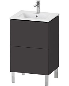 L-Cube Duravit vasque LC667108080 52x42,1x70,4cm, 2 coulissants, debout, graphite super mat