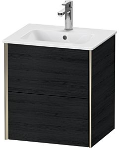 Duravit Meuble sous-vasque XViu XV43150B116 51x42x56cm, 2 tiroirs, suspendu, champagne mat, chêne noir