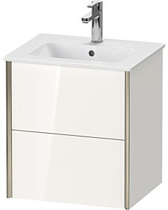 Duravit XViu Waschtisch-Unterschrank XV43150B122 51x42x56cm, 2 Schubkästen, wandhängend, champagner matt, weiß hochglanz