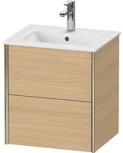 Duravit Meuble sous-vasque XViu XV43150B130 51x42x56cm, 2 tiroirs, suspendu, champagne mat, chêne naturel