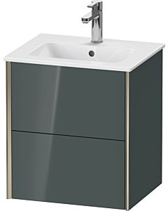 Duravit Meuble sous-vasque XViu XV43150B138 51x42x56cm, 2 tiroirs, suspendu, champagne mat, gris dolomiti brillant