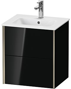 Duravit Meuble sous-vasque XViu XV43150B140 51x42x56cm, 2 tiroirs, suspendu, champagne mat, noir brillant