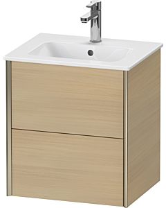 Duravit Meuble sous-vasque XViu XV43150B171 51x42x56cm, 2 tiroirs, suspendu, champagne mat, chêne méditerranéen