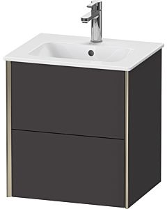Duravit XViu Waschtisch-Unterschrank XV43150B180 51x42x56cm, 2 Schubkästen, wandhängend, champagner matt, graphit supermatt