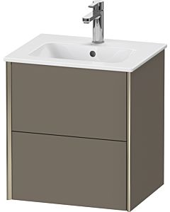Duravit XViu Waschtisch-Unterschrank XV43150B190 51x42x56cm, 2 Schubkästen, wandhängend, champagner matt, flannel grey seidenmatt