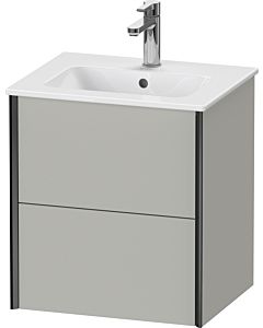 Duravit XViu Waschtisch-Unterschrank XV43150B207 51x42x56cm, 2 Schubkästen, wandhängend, schwarz matt, betongrau matt