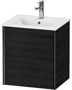 Duravit Meuble sous-vasque XViu XV43150B216 51x42x56cm, 2 tiroirs, suspendu, noir mat, chêne noir
