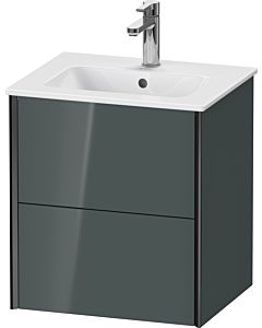 Duravit Meuble sous-vasque XViu XV43150B238 51x42x56cm, 2 tiroirs, suspendu, noir mat, gris dolomiti brillant