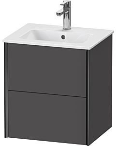 Duravit Meuble sous-vasque XViu XV43150B249 51x42x56cm, 2 tiroirs, suspendu, noir mat, graphite mat