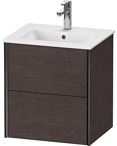 Duravit XViu vanity unit XV43150B272 51x42x56cm, 2 drawers, wall-hung, matt black, brushed dark oak