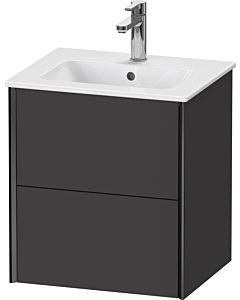 Duravit Meuble sous-vasque XViu XV43150B280 51x42x56cm, 2 tiroirs, suspendu, noir mat, graphite super mat