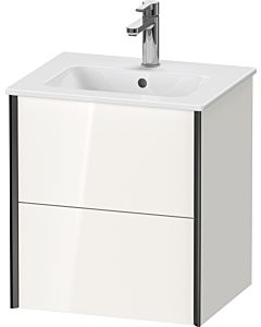 Duravit XViu Waschtisch-Unterschrank XV43150B285 51x42x56cm, 2 Schubkästen, wandhängend, schwarz matt, weiß hochglanz