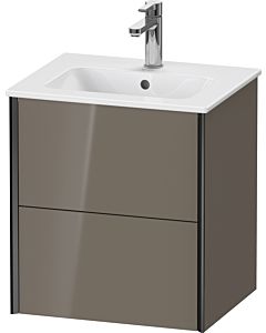 Duravit XViu vanity unit XV43150B289 51x42x56cm, 2 drawers, wall-hung, black matt, flannel gray high gloss