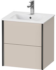 Duravit Meuble sous-vasque XViu XV43150B291 51x42x56cm, 2 tiroirs, suspendu, noir mat, taupe mat