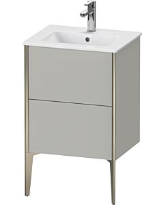 Duravit XViu Waschtisch-Unterschrank XV44590B107 51x42x59,4cm, 2 Auszüge, stehend, champagner matt, betongrau matt