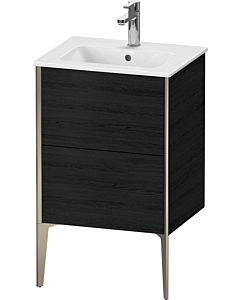 Duravit XViu vanity unit XV44590B116 51x42x59.4cm, 2 pull-outs, standing, matt champagne, black oak