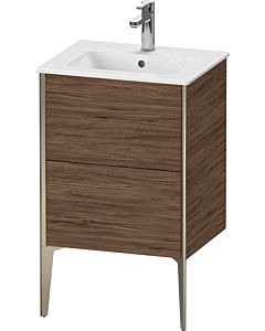 Duravit XViu vanity unit XV44590B121 51x42x59.4cm, 2 pull-outs, standing, matt champagne, dark walnut